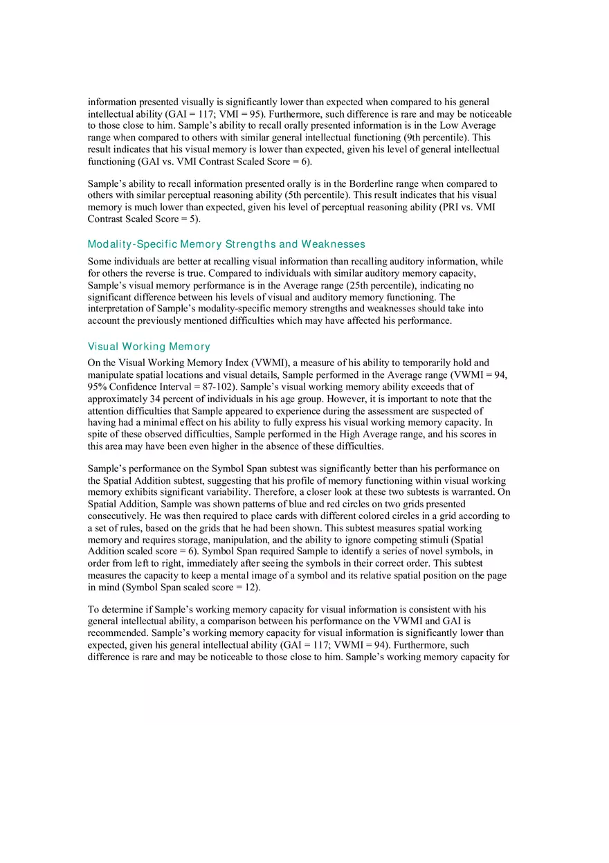 Interpretation of WAIS–IV Cognitive Assessment Results Part 1 - Page 5