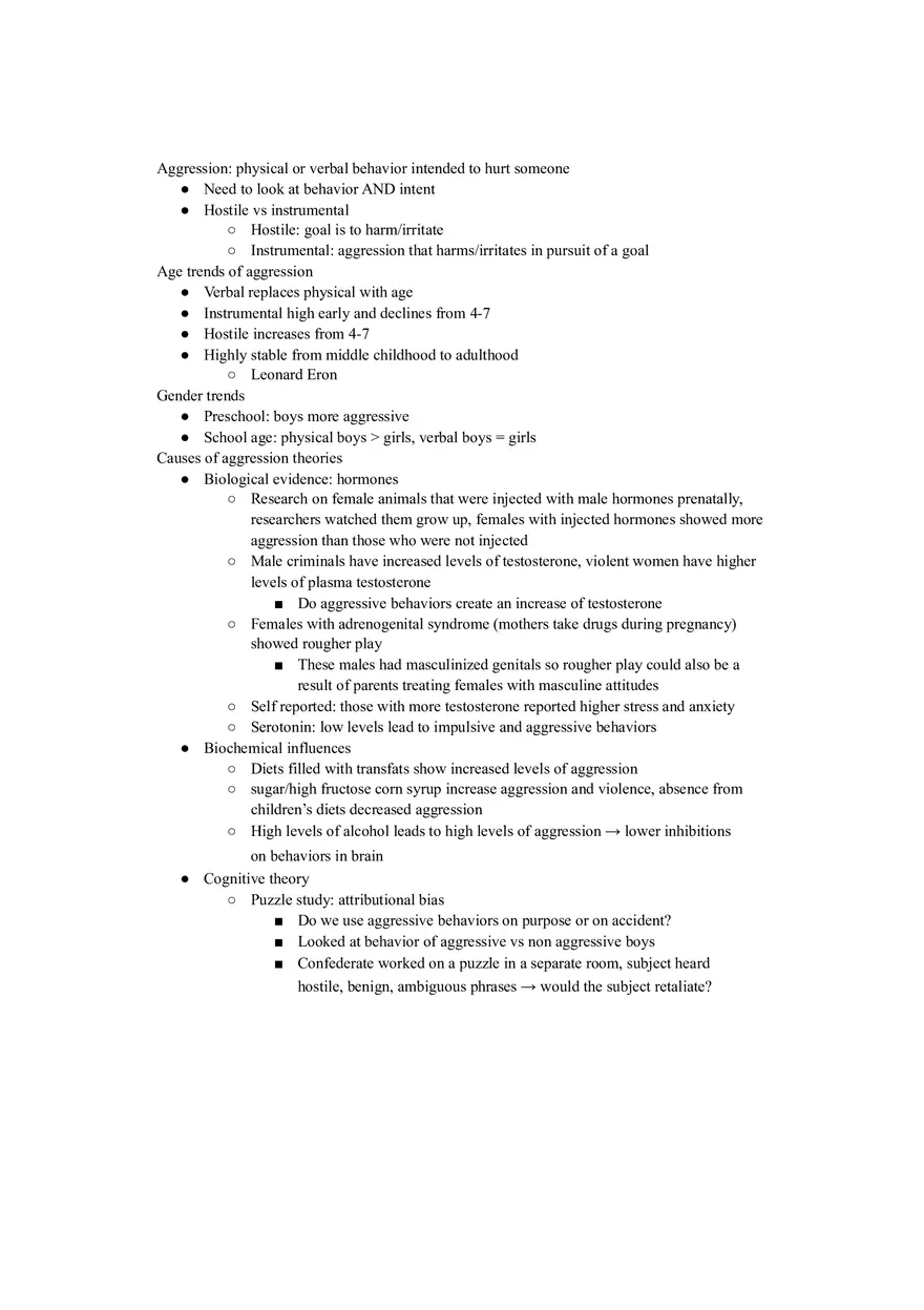 Aggression - Physical or Verbal Behavior Intended to Hurt Someone - Page 1