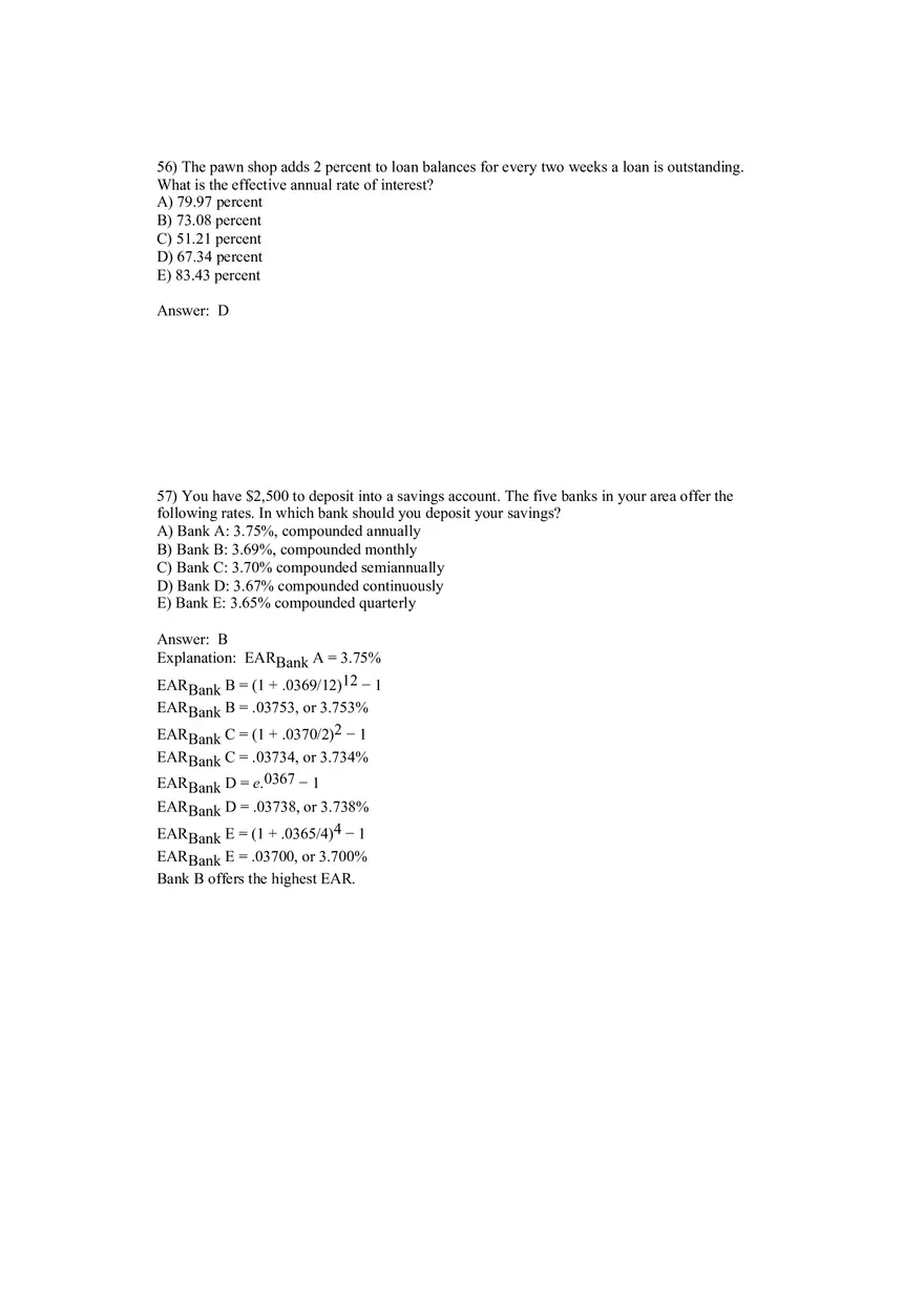 Corporate Finance Discounted Cash Flow Valuation Answer Key 3 - Page 8