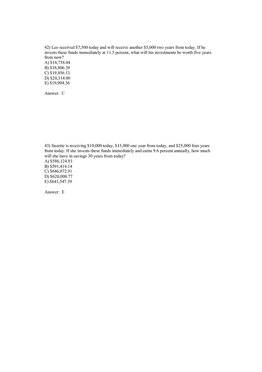 Corporate Finance Discounted Cash Flow Valuation Answer Key 3 - Page 1