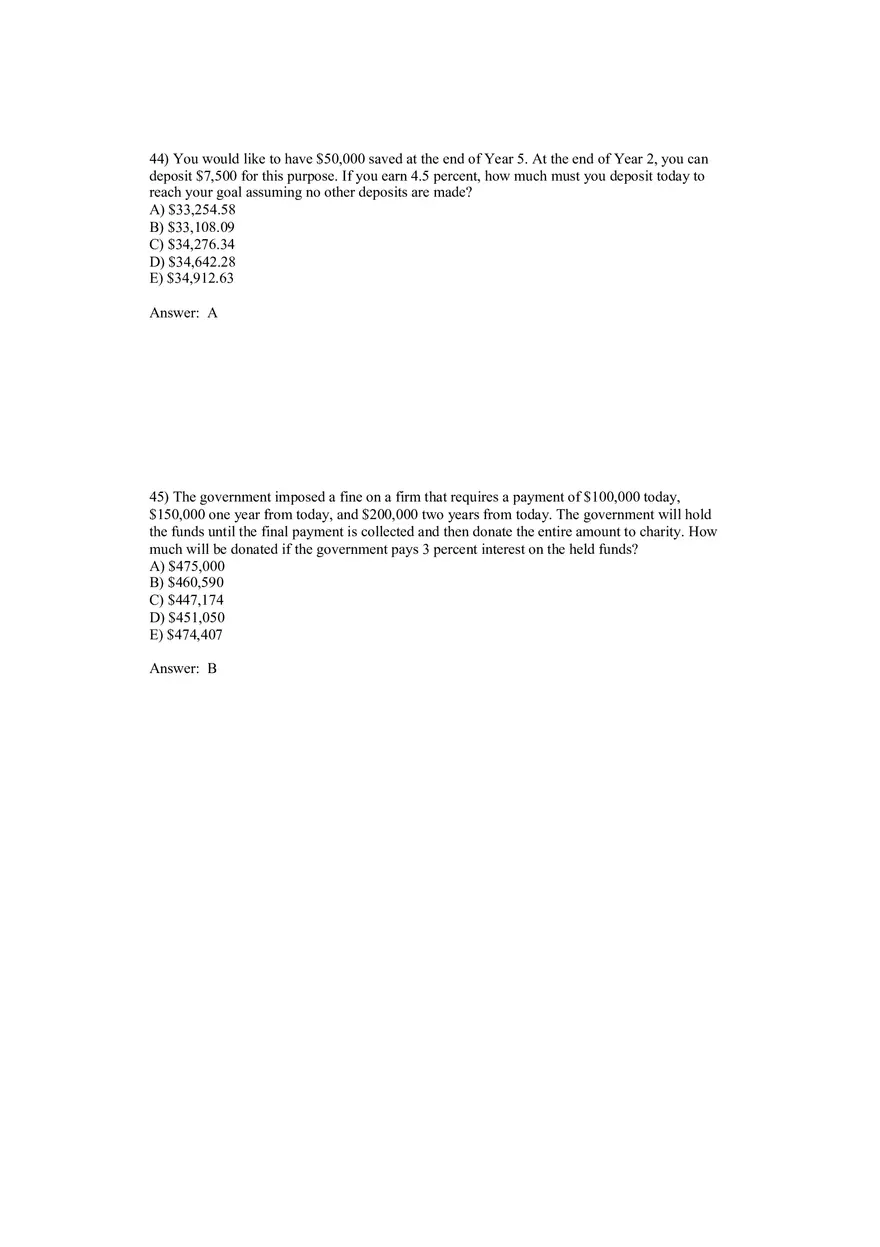 Corporate Finance Discounted Cash Flow Valuation Answer Key 3 - Page 2