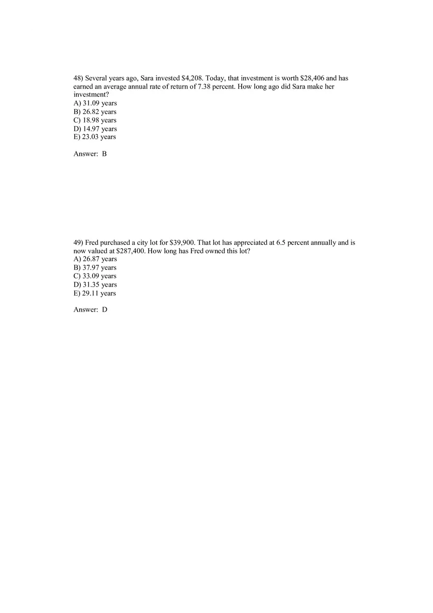 Corporate Finance Discounted Cash Flow Valuation Answer Key 3 - Page 4