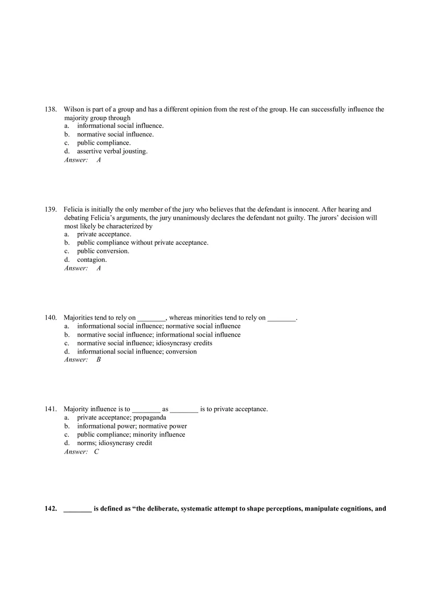 Influencing Behavior Answer Key 4 - Page 1