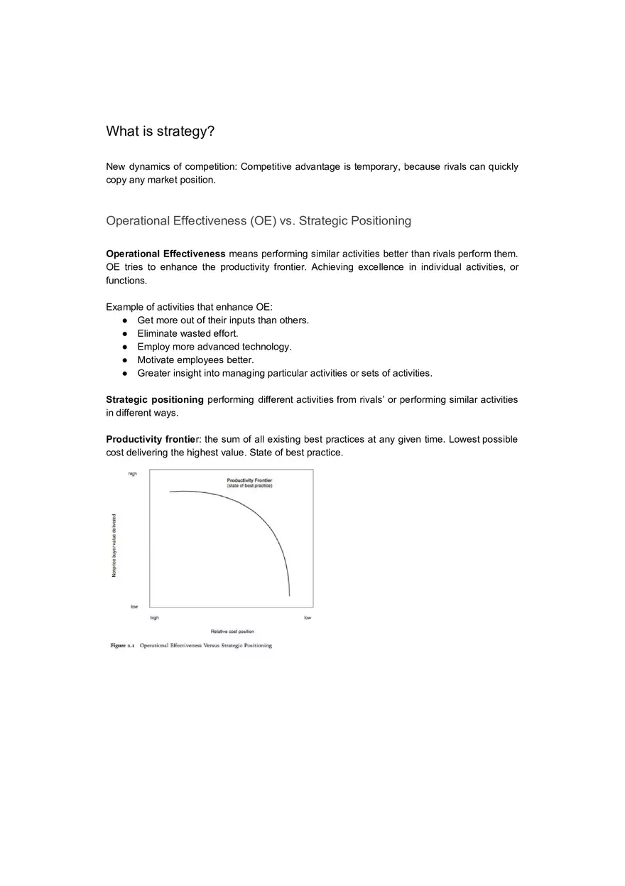 Summary - What is Strategy - Page 1
