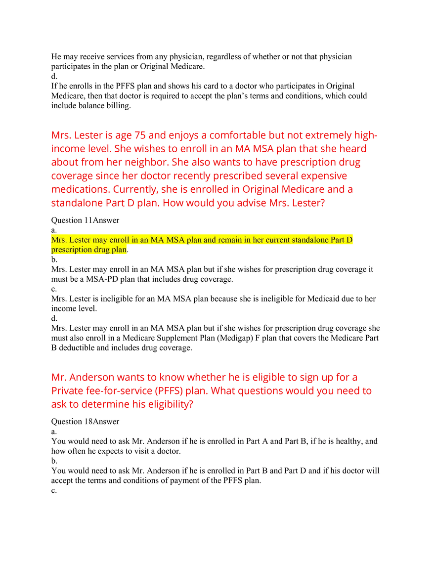 AHIP Exam Answers 2026 Q&A - Page 7