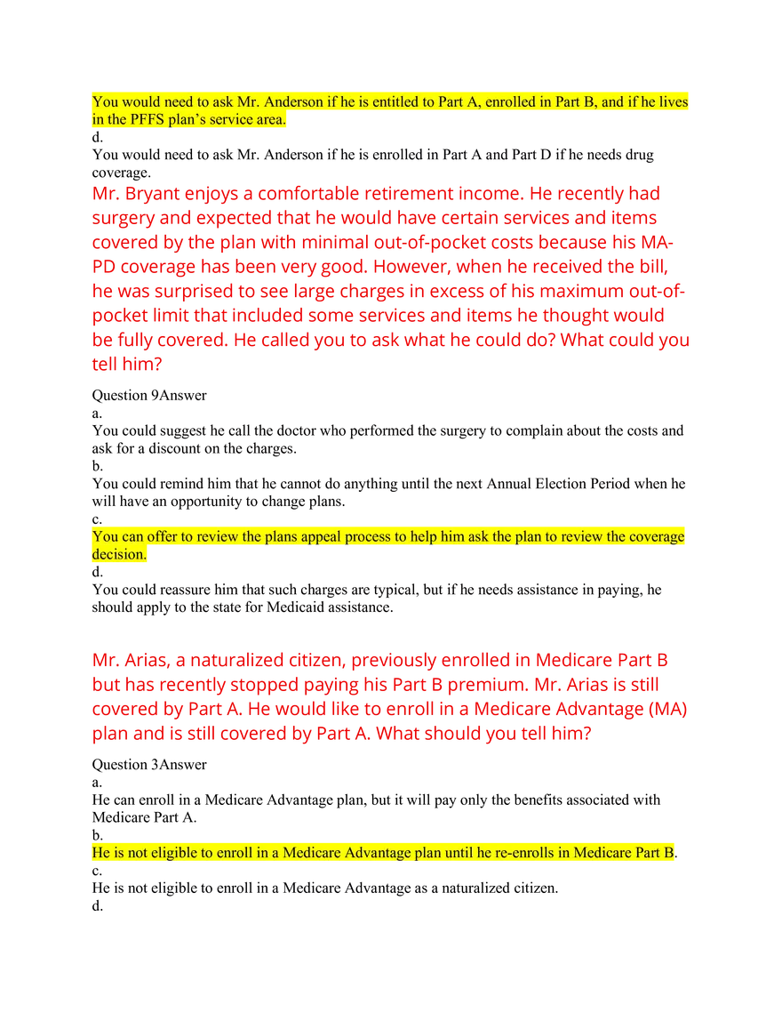 AHIP Exam Answers 2026 Q&A - Page 8
