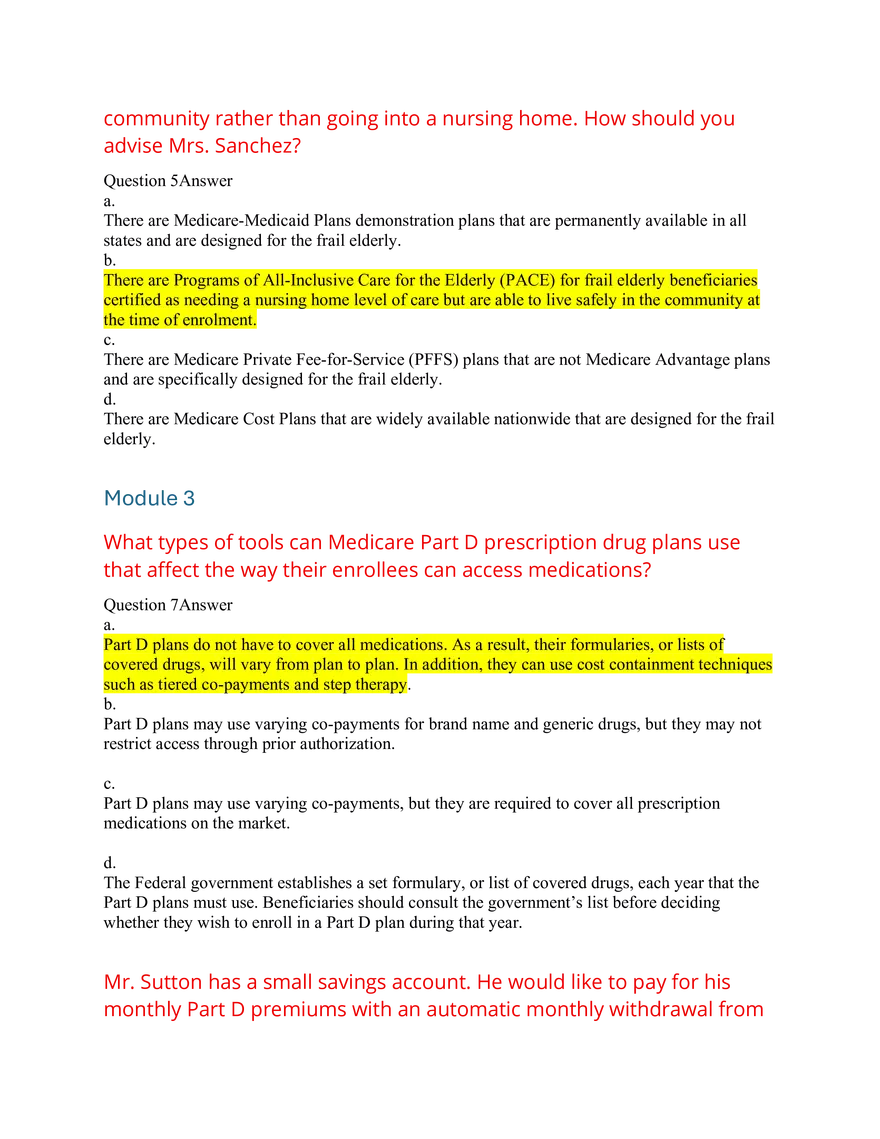 AHIP Exam Answers 2026 Q&A - Page 12