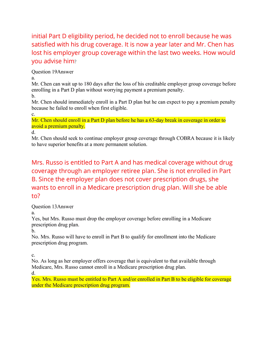 AHIP Exam Answers 2026 Q&A - Page 15
