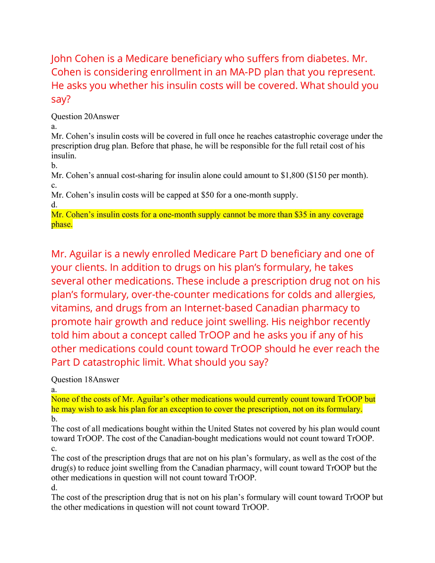 AHIP Exam Answers 2026 Q&A - Page 16