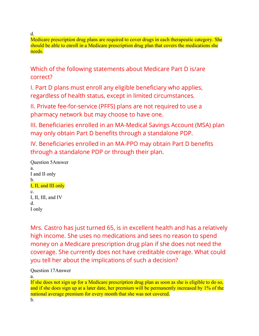 AHIP Exam Answers 2026 Q&A - Page 18