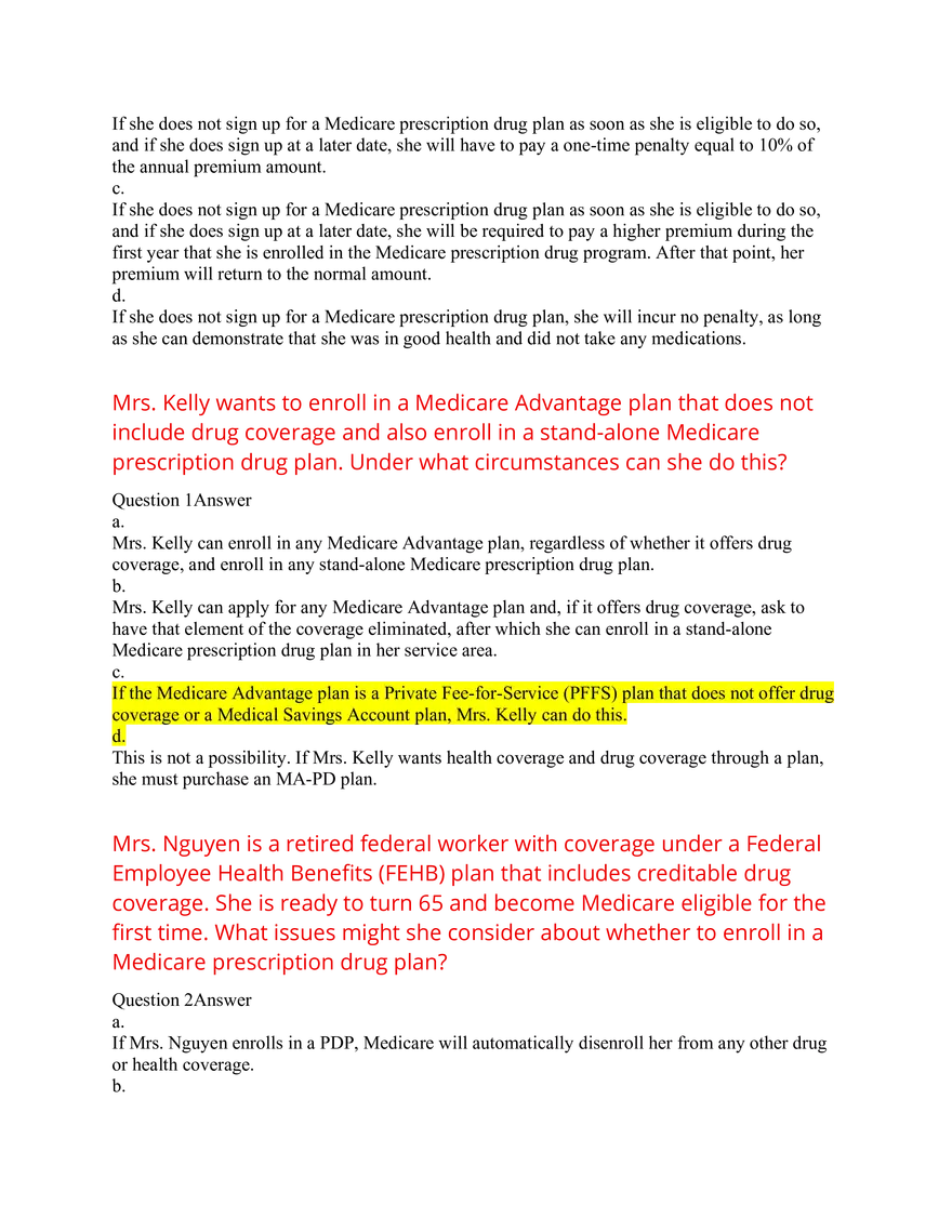 AHIP Exam Answers 2026 Q&A - Page 19