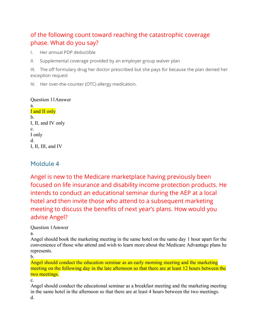 AHIP Exam Answers 2026 Q&A - Page 23