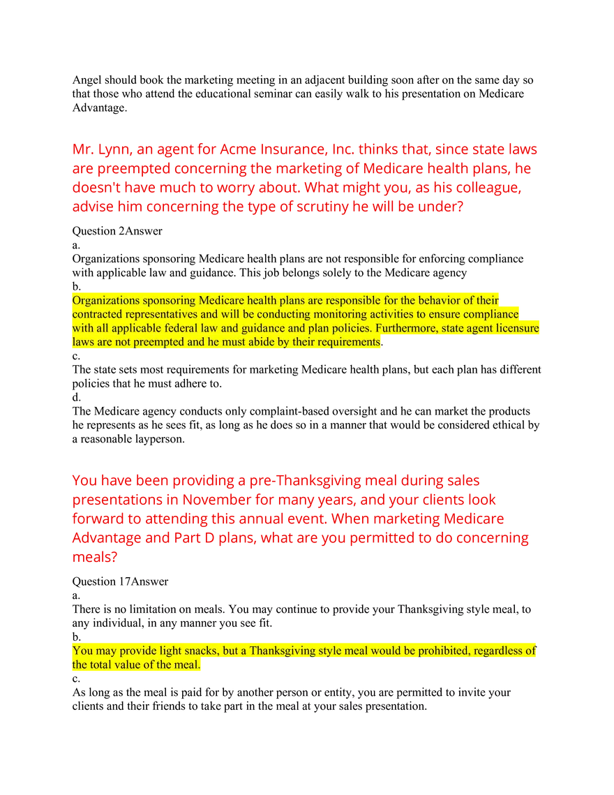 AHIP Exam Answers 2026 Q&A - Page 25