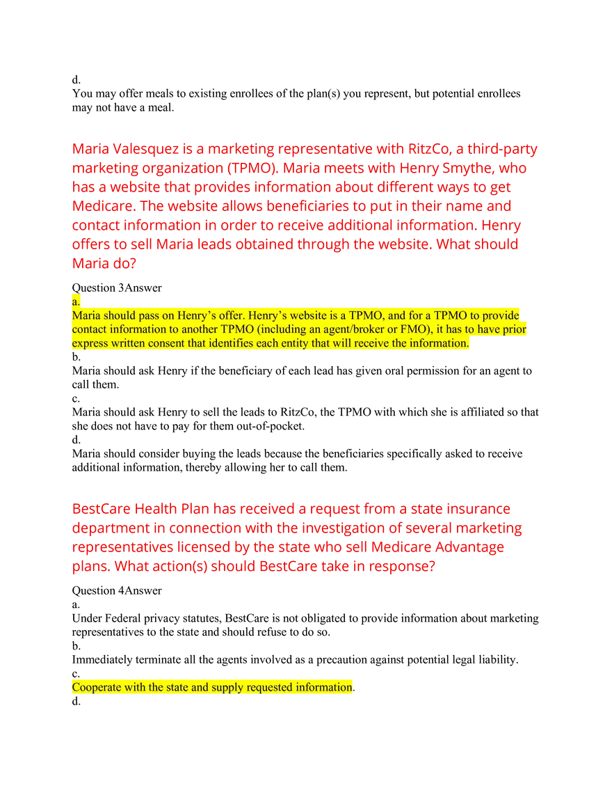 AHIP Exam Answers 2026 Q&A - Page 26