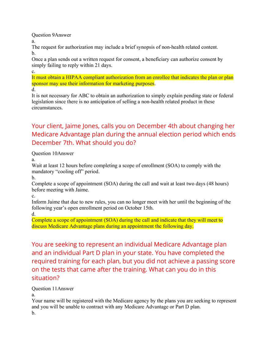 AHIP Exam Answers 2026 Q&A - Page 29