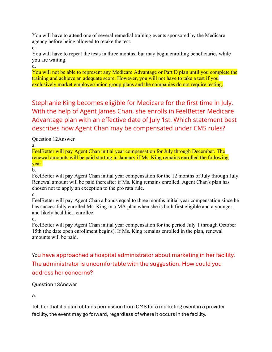 AHIP Exam Answers 2026 Q&A - Page 30