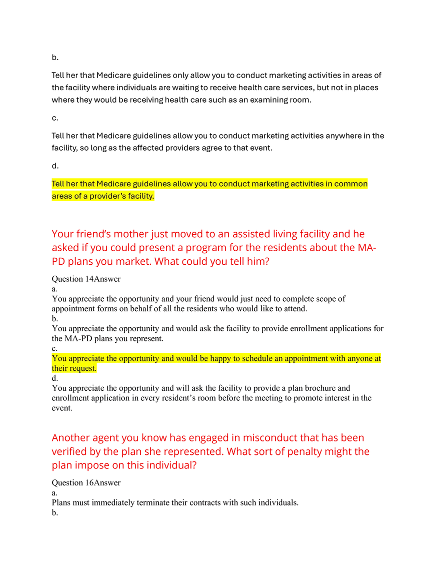AHIP Exam Answers 2026 Q&A - Page 31