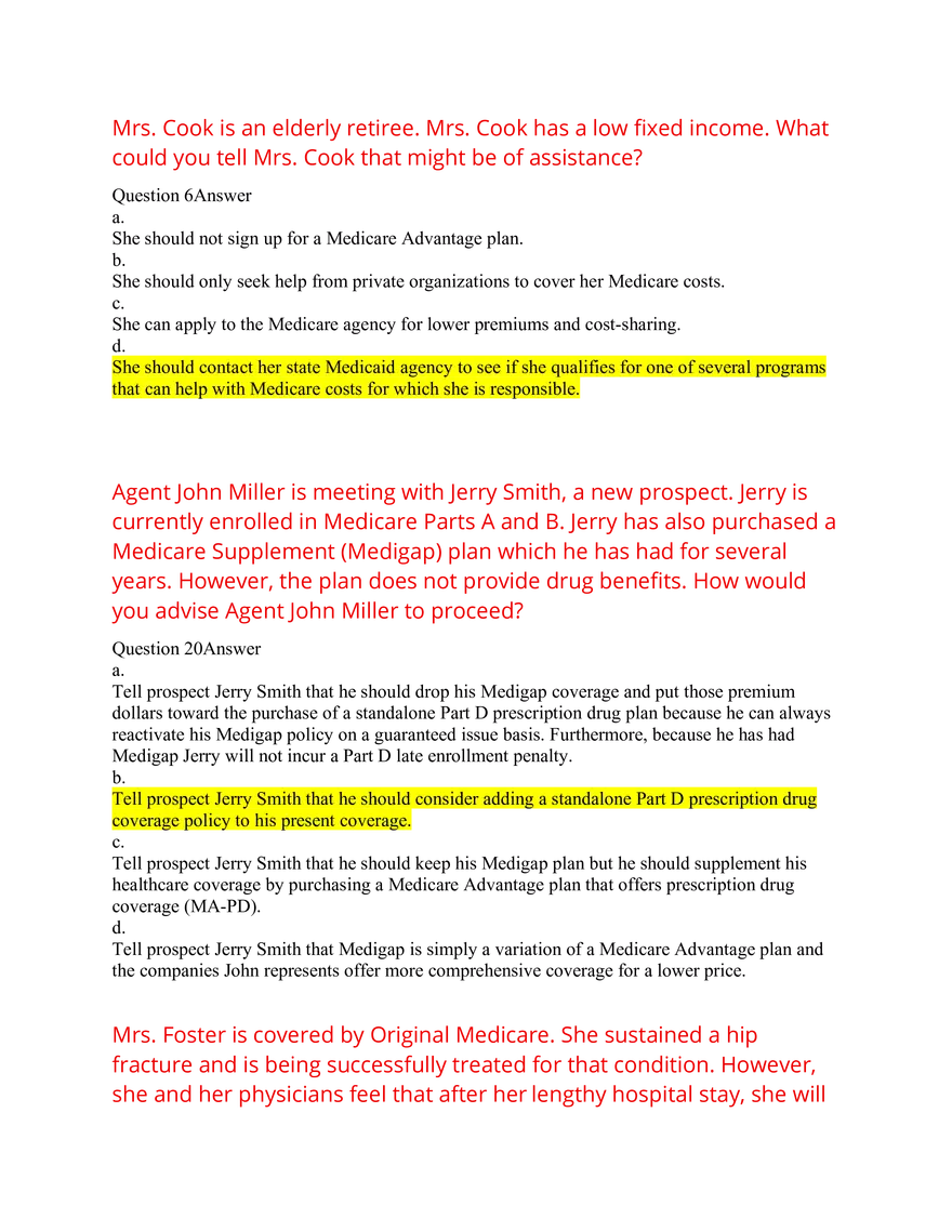 AHIP Exam Answers 2026 Q&A - Page 35