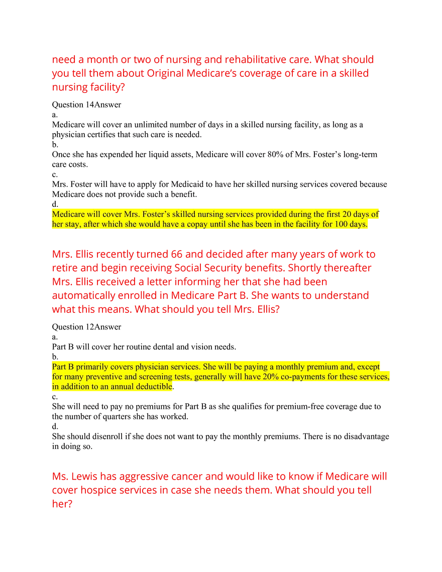 AHIP Exam Answers 2026 Q&A - Page 36