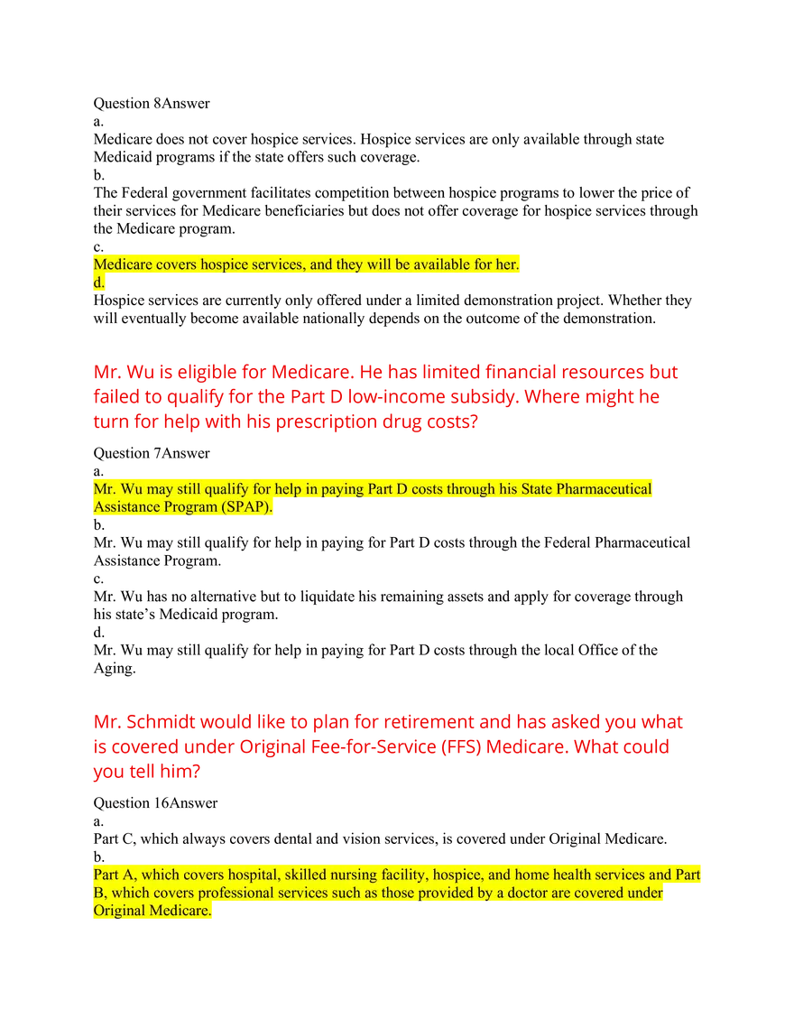 AHIP Exam Answers 2026 Q&A - Page 37