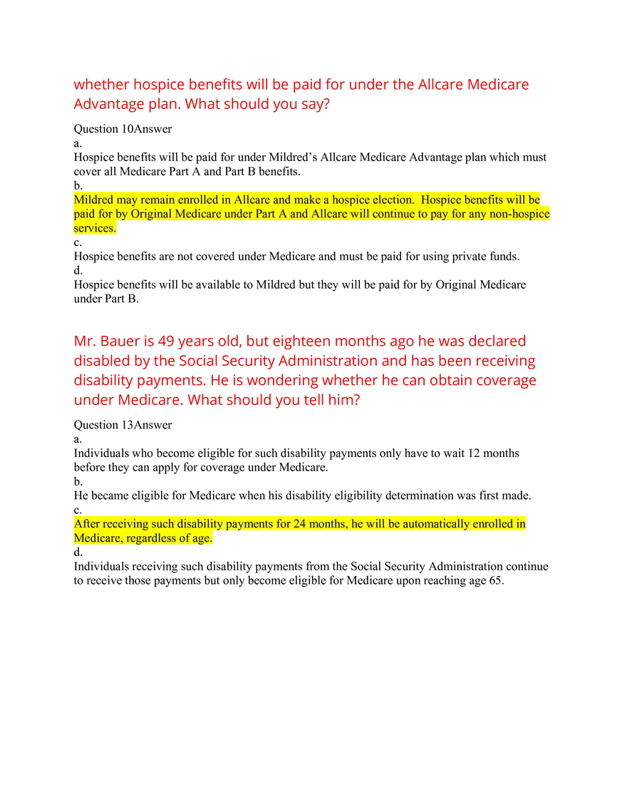 AHIP Exam Answers 2026 Q&A - Page 2