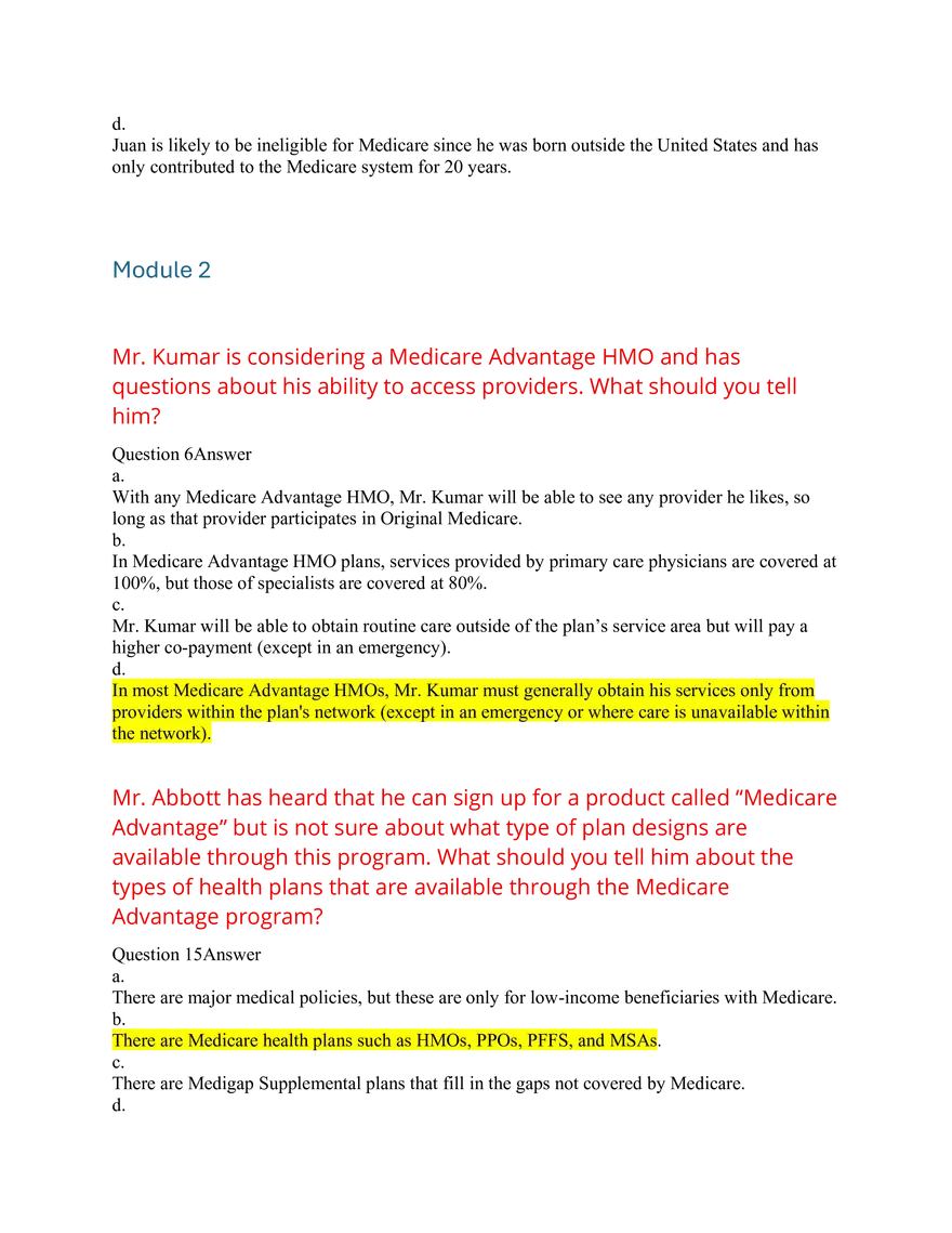 AHIP Exam Answers 2026 Q&A - Page 3