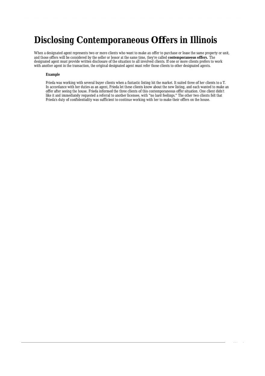 Disclosing Contemporaneous Offers in Illinois - Page 1