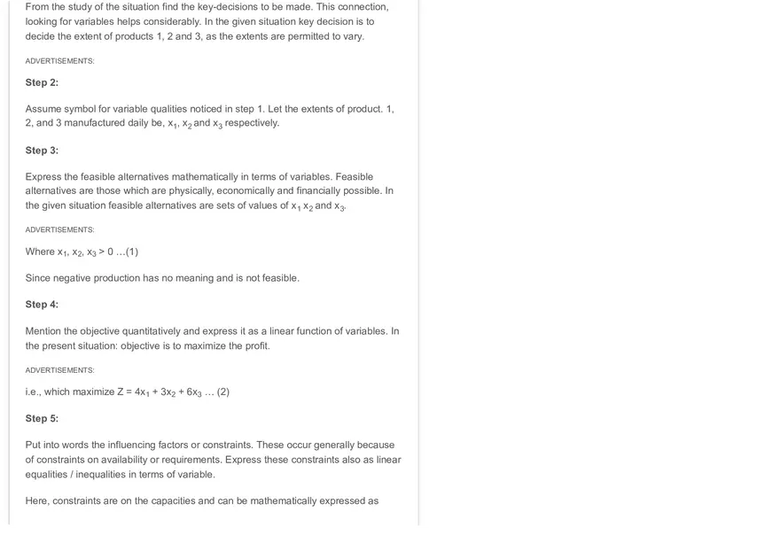 Application of Linear Programming 3 Examples - Page 2