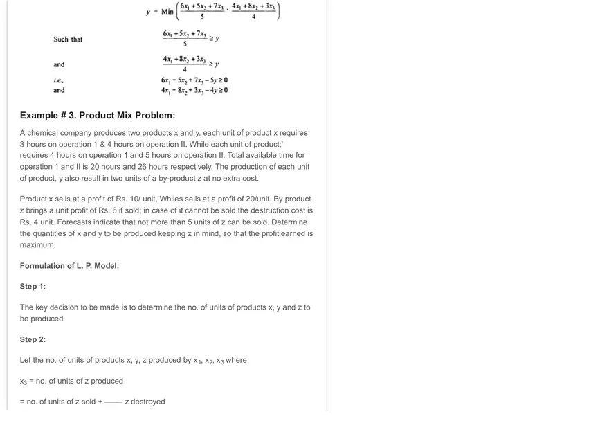 Application of Linear Programming 3 Examples - Page 5