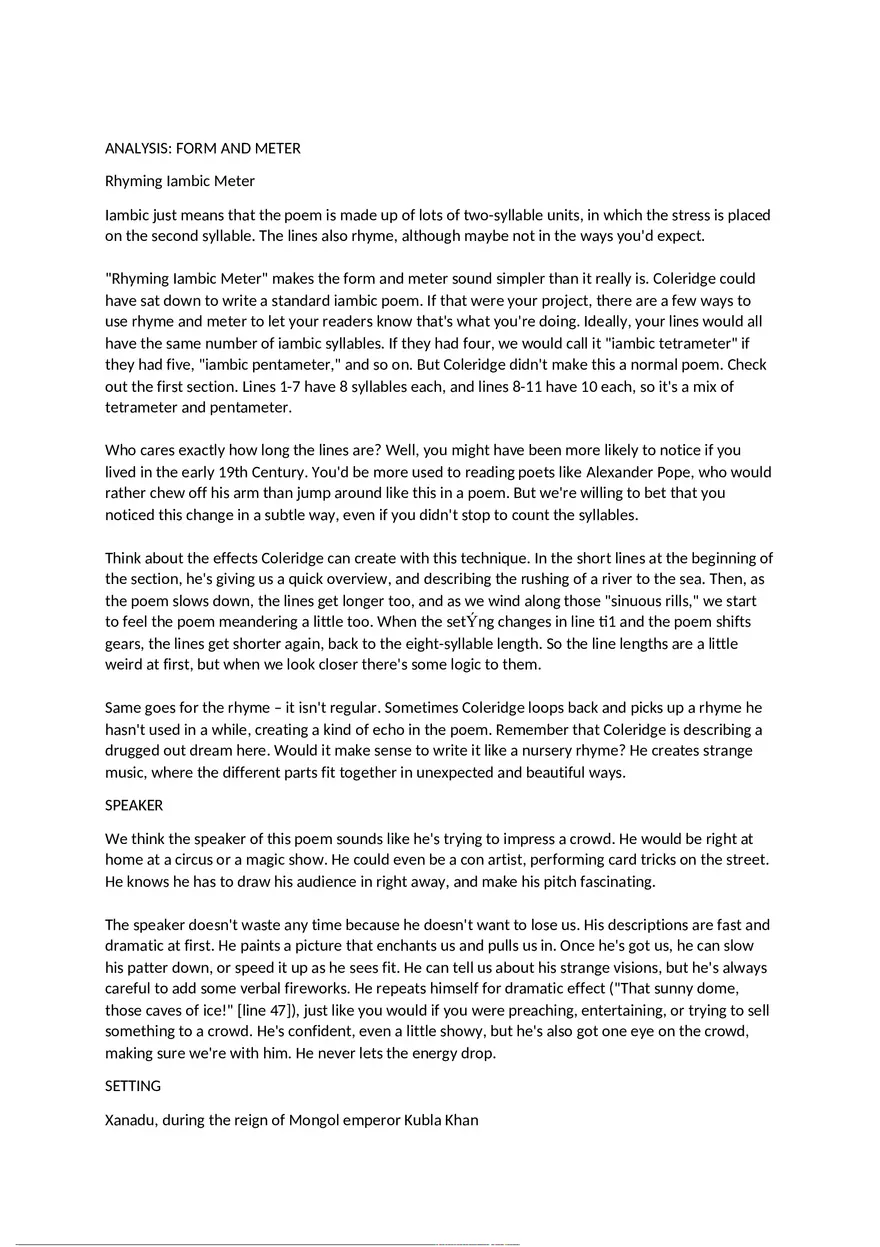 Analysis - Form and Meter Summary - Page 1