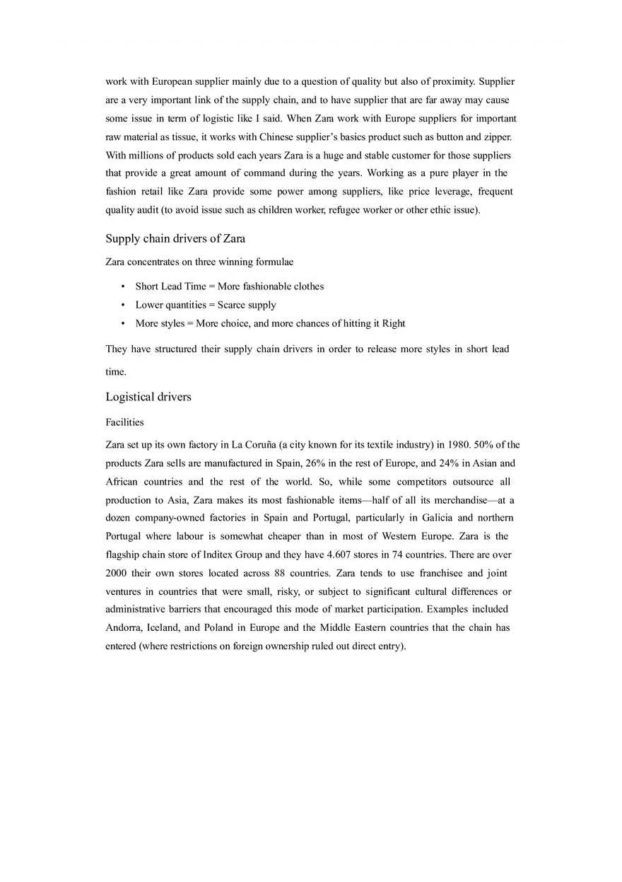 Supply Chain Management ZARA - Page 4