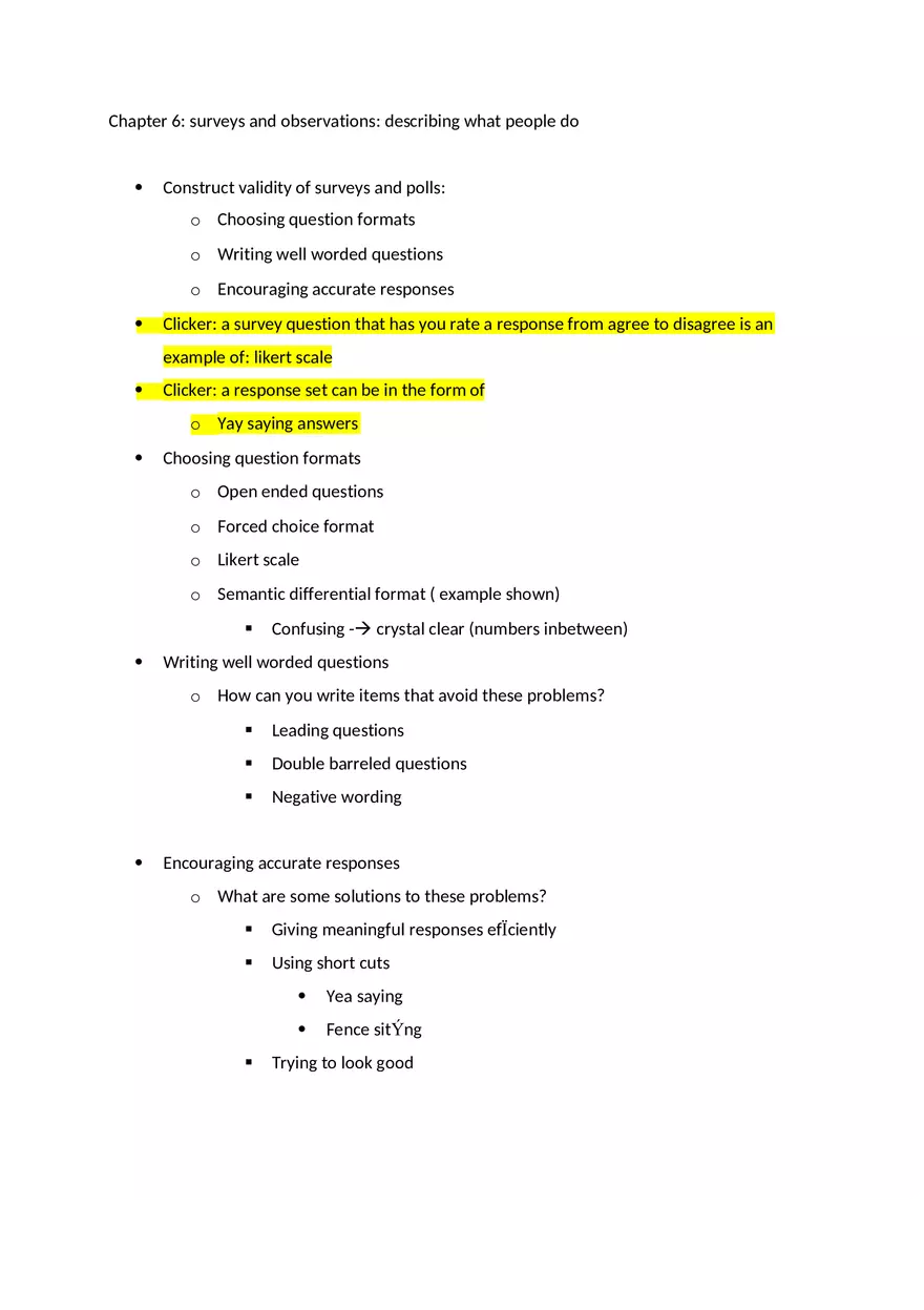 Surveys and Observations - Describing What People Do - Page 1