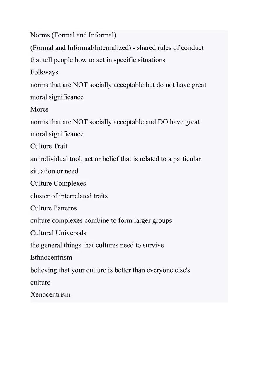 Norms (Formal and Informal) Notes - Page 1