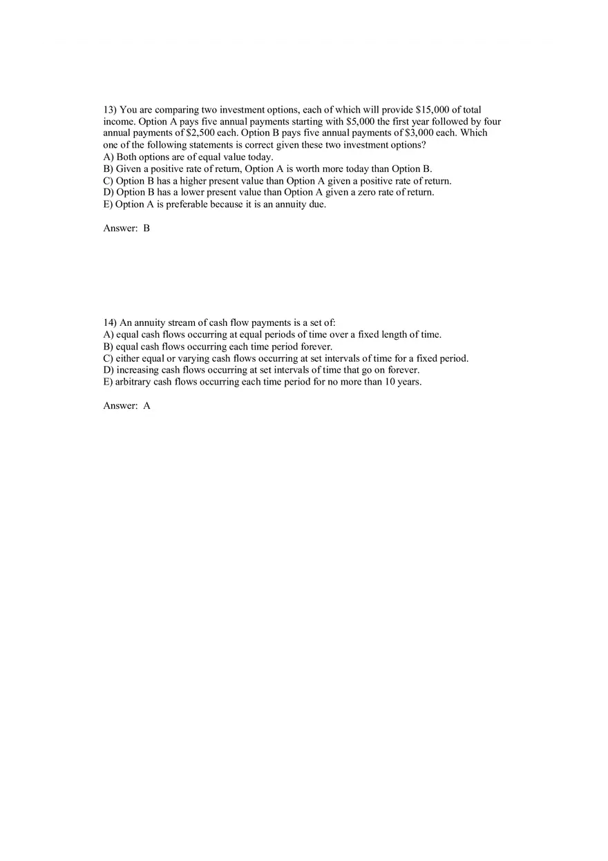 Corporate Finance Discounted Cash Flow Valuation Answer Key 1 - Page 7