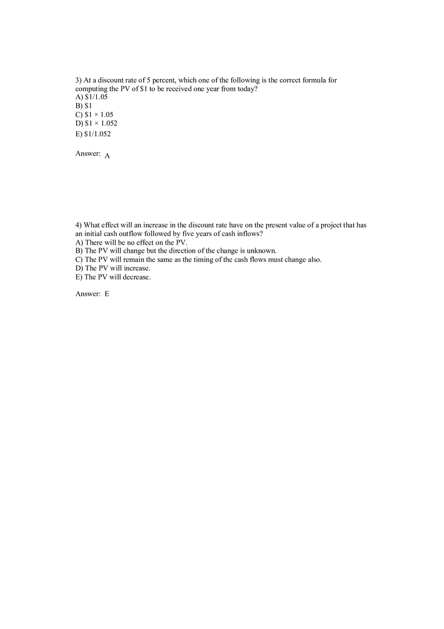 Corporate Finance Discounted Cash Flow Valuation Answer Key 1 - Page 2