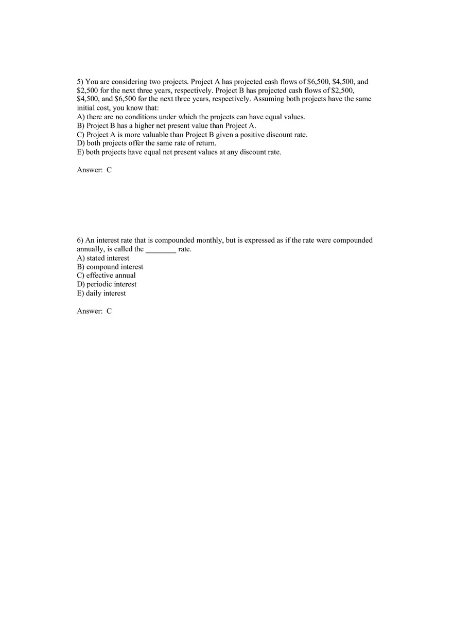Corporate Finance Discounted Cash Flow Valuation Answer Key 1 - Page 3