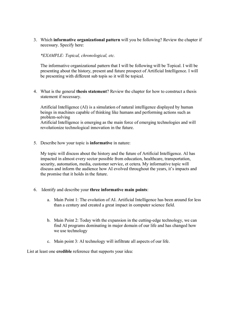 Informative Presentation Topic Proposal - Page 2