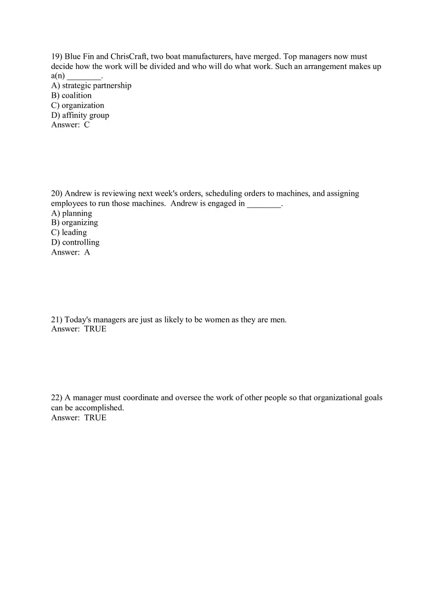 Managers and You in the Workplace Answer Key Part 1 - Page 7