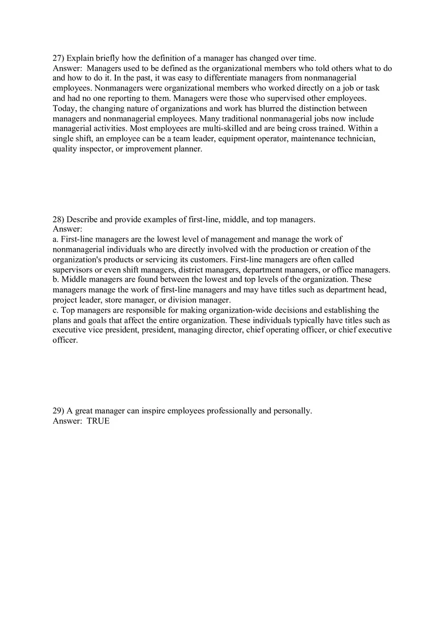 Managers and You in the Workplace Answer Key Part 1 - Page 9