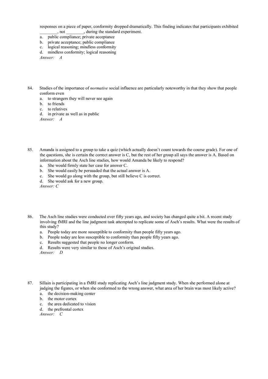 Influencing Behavior Answer Key 2 - Page 9