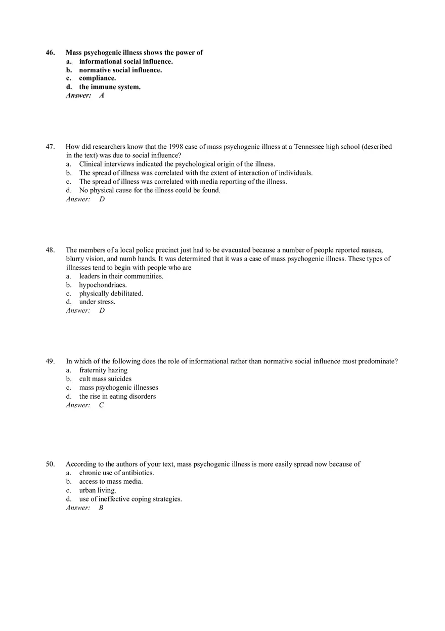 Influencing Behavior Answer Key 2 - Page 1