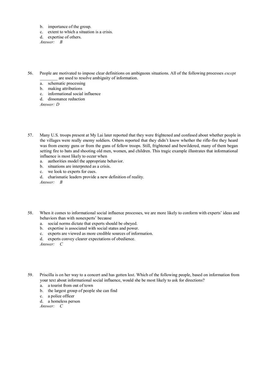 Influencing Behavior Answer Key 2 - Page 3