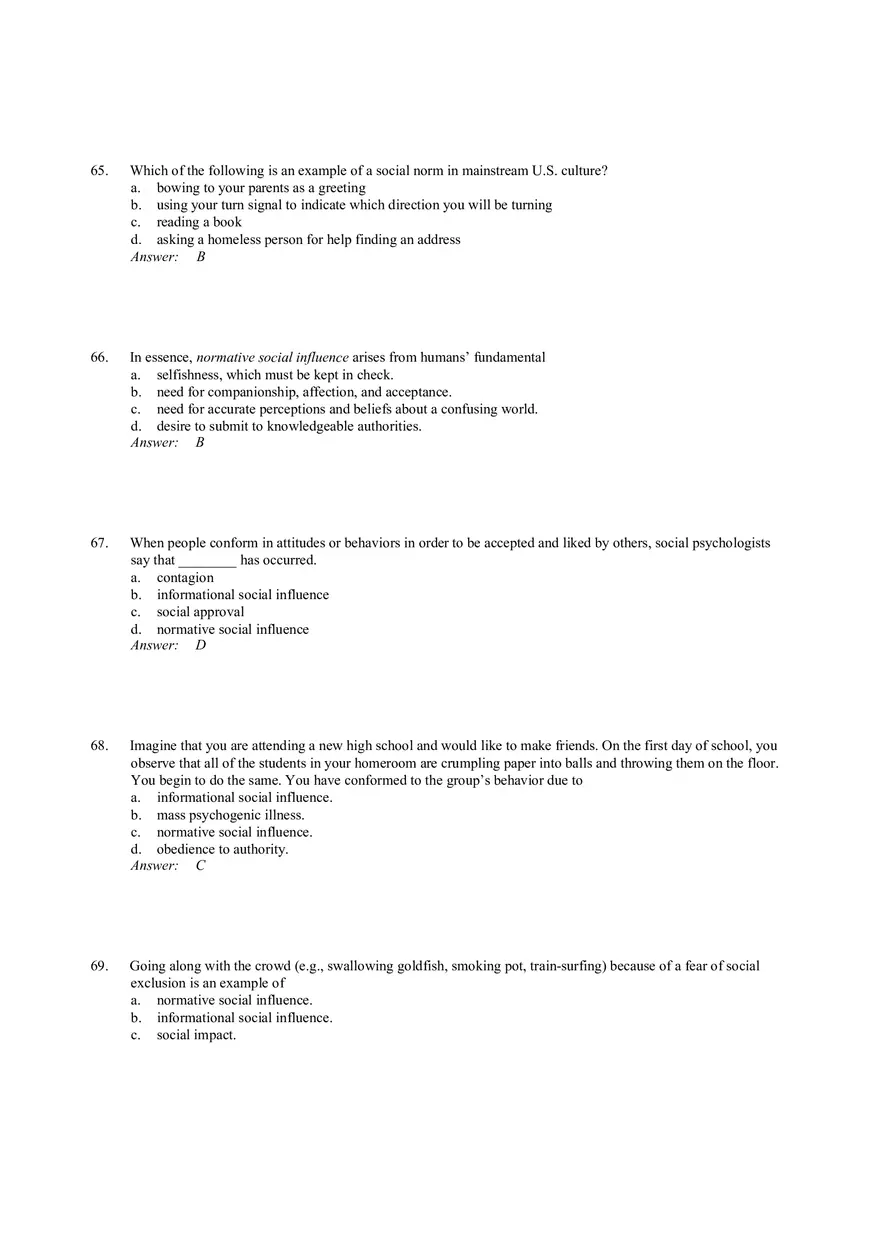 Influencing Behavior Answer Key 2 - Page 5