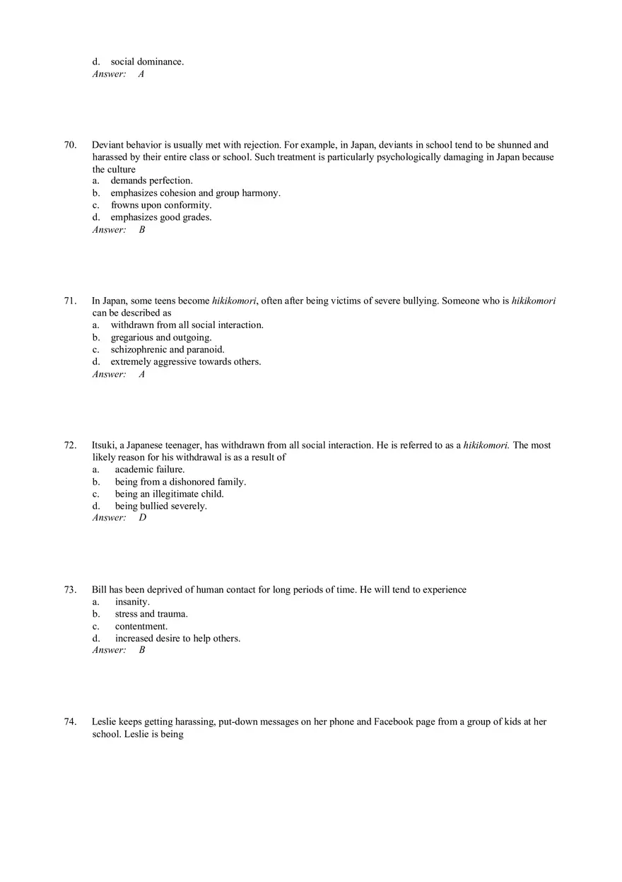 Influencing Behavior Answer Key 2 - Page 6