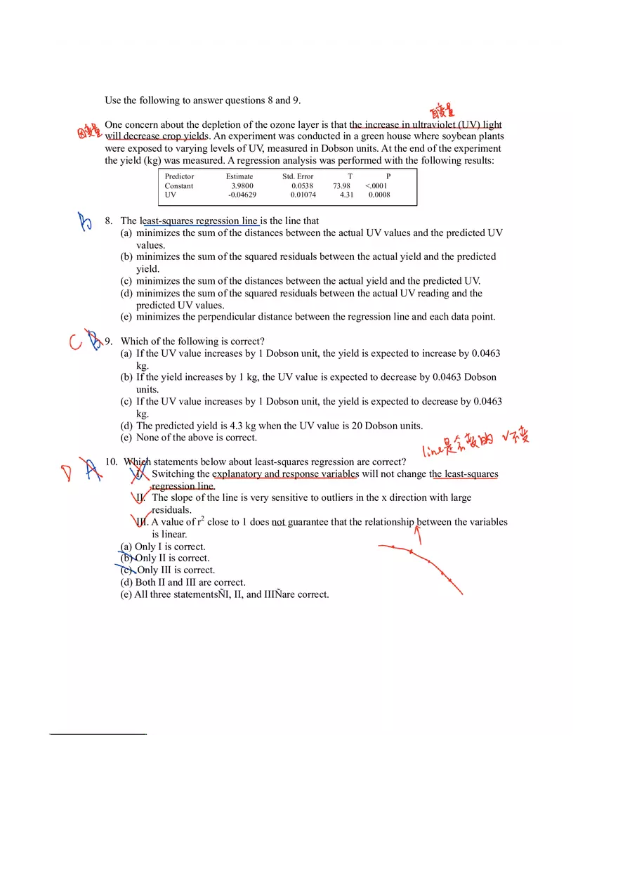 Elementary Statistics for Applications Test 3 Answer Key - Page 3