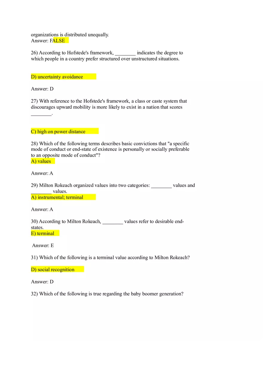 Personality and Values Answers Chapter 4-8 - Page 7