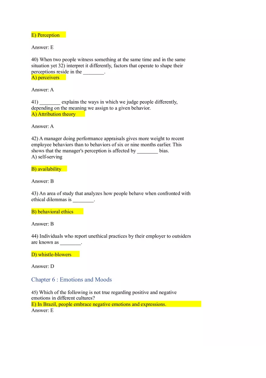 Personality and Values Answers Chapter 4-8 - Page 9