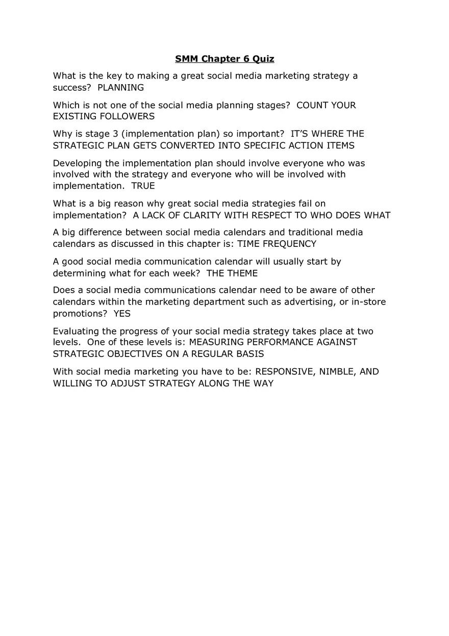 Social Media Marketing 12 Quizzes - Page 8