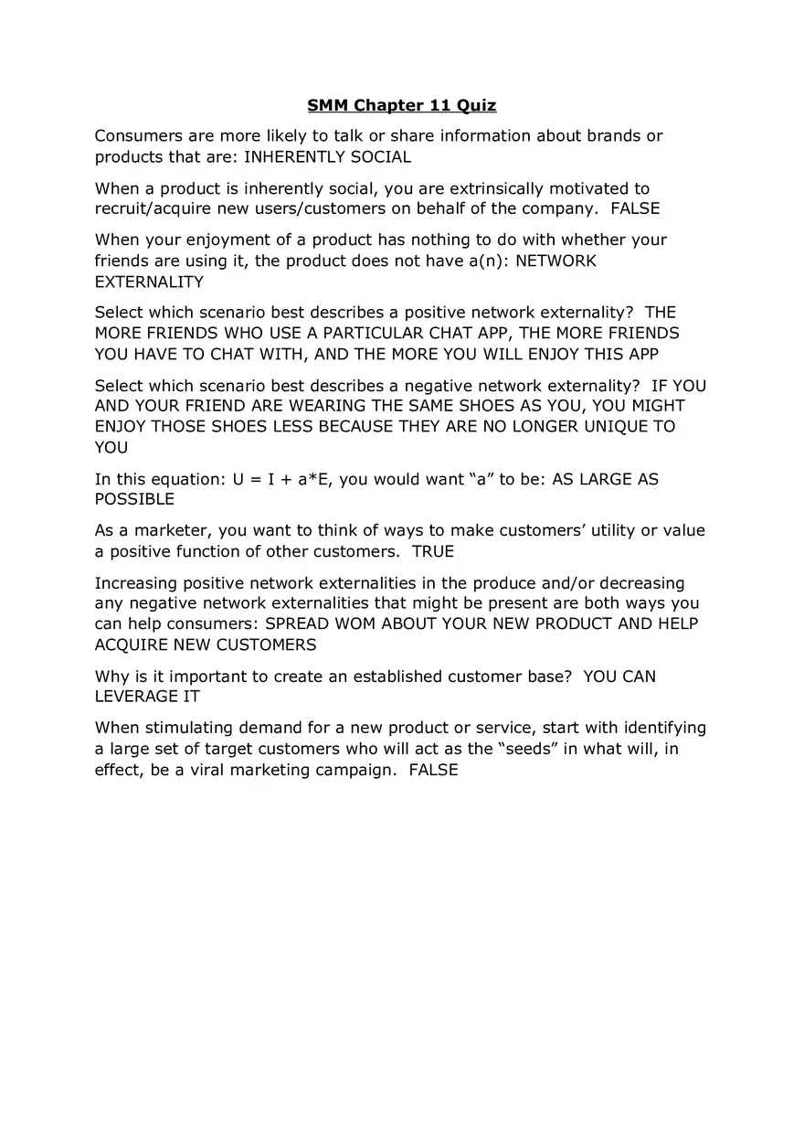 Social Media Marketing 12 Quizzes - Page 3