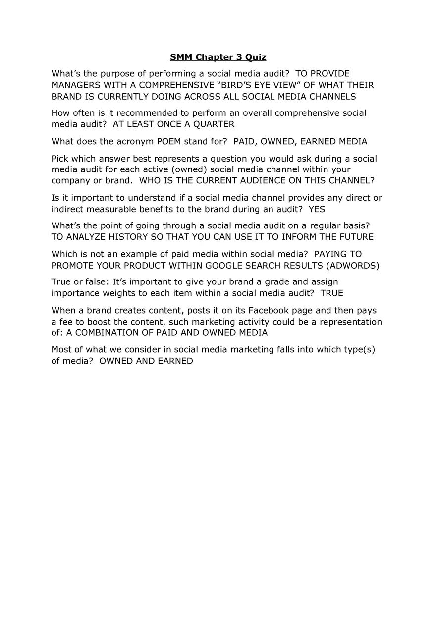 Social Media Marketing 12 Quizzes - Page 5